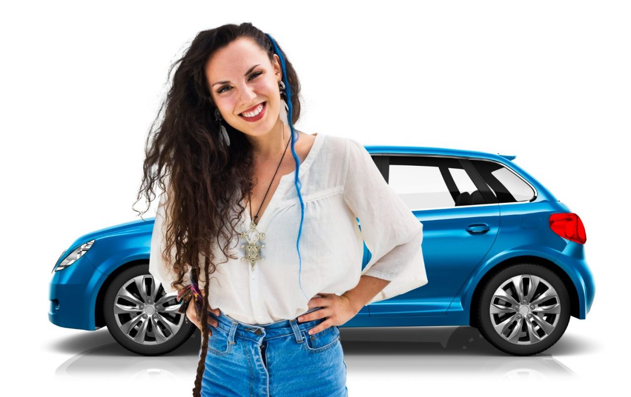 illustration blue hatchback car with woman e1660207998112.jpg